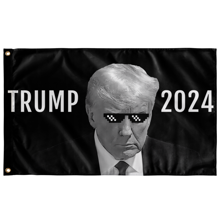 Trump mugshot 2024 flag - US MAGA MERCH